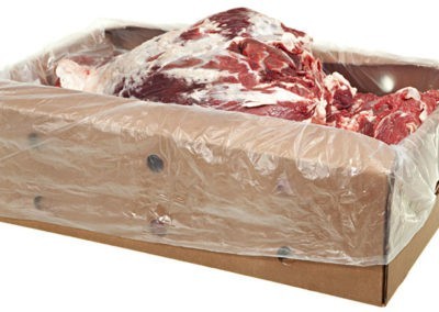 Box of bulk meat for contaminant inspection and location